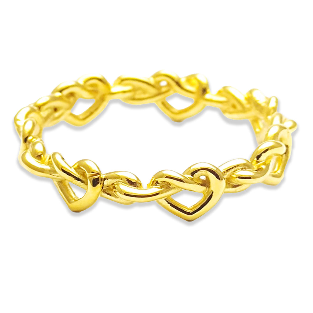 Nuestro Anillo Corazones en Oro, Oro Rosa y Oro Blanco 14k es una expresión tangente del amor. Cada corazón, meticulosamente esculpido, representa un latido, una pasión, un recuerdo que nos une a aquellos que amamos. Un diseño donde cada tonalidad de oro relata una historia diferente, pero todas convergen en un mensaje unificado: la eternidad del amor.