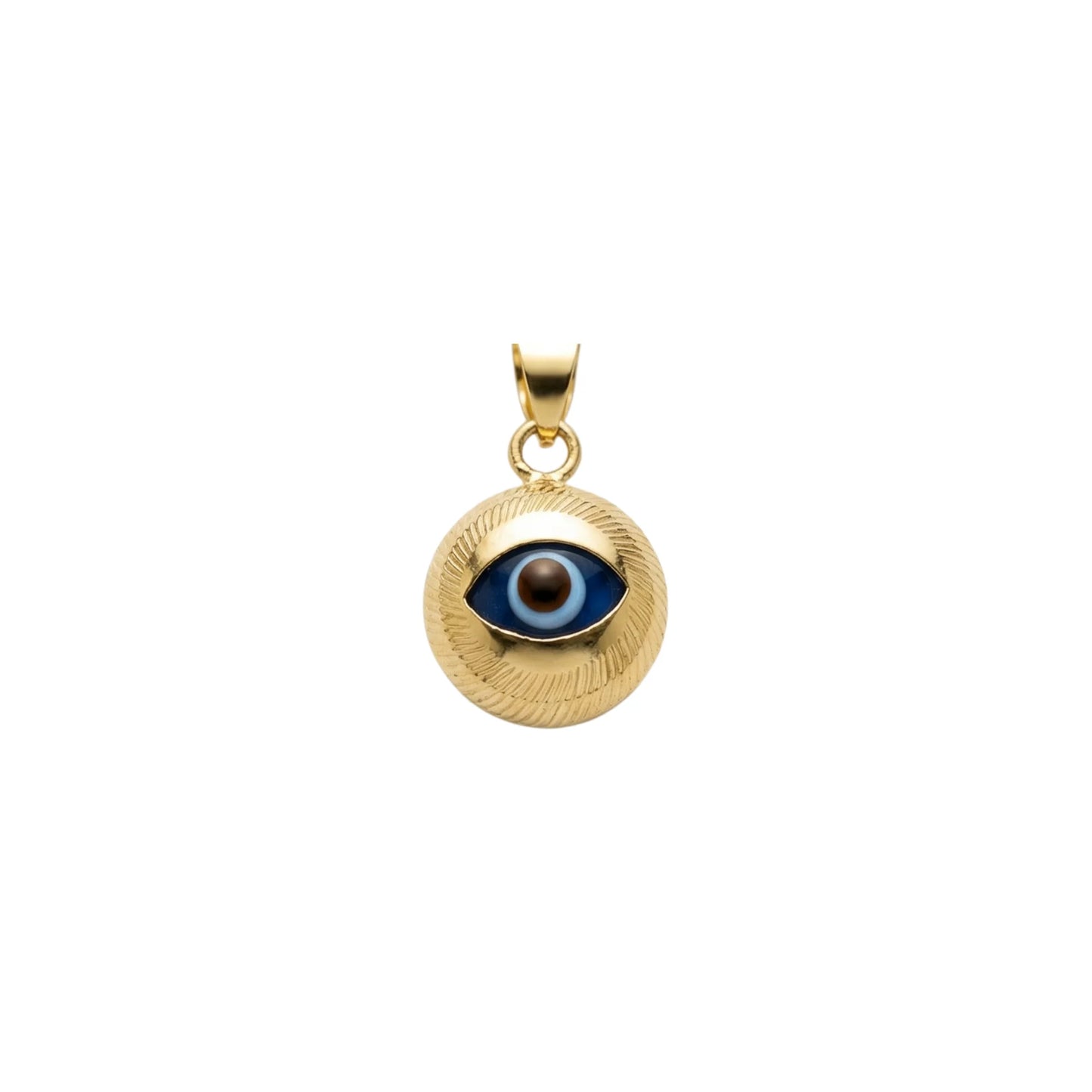 Turkish eye pendant in 14K gold