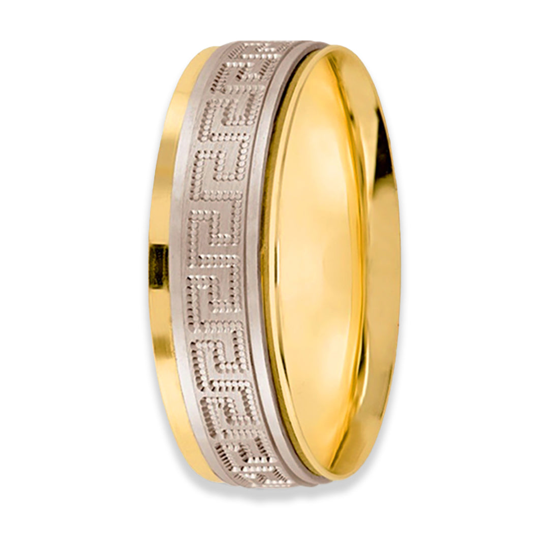 Tenga la distinción que usted merece con la Argolla de Matrimonio Arte Helenístico en Oro 14k. Inspirada en la grandeza del arte helénico, es el emblema perfecto del amor eterno y una unión que desafía el paso del tiempo.