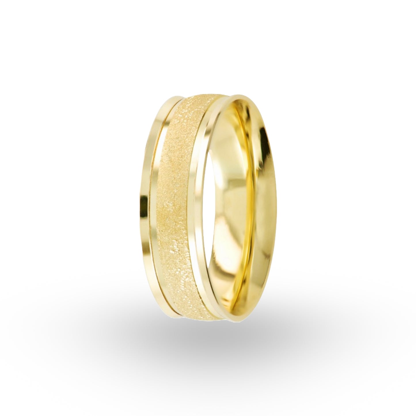 La Argolla de Matrimonio en Oro 10k de ZABULON encapsula la esencia de la tradición y la promesa de futuro compartido. Con su diseño que fusiona la suavidad del oro pulido con la rica textura arenada, esta pieza es una declaración de amor que se destaca por su atemporalidad y sofisticación.