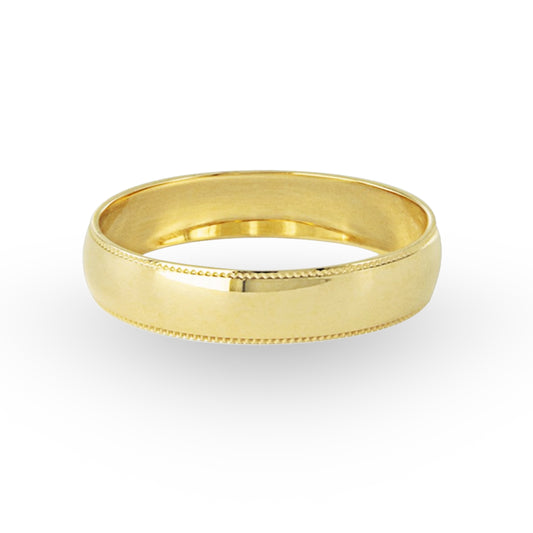 La Argolla de Matrimonio en Oro 10k de ZABULON es la representación perfecta del compromiso y la unidad. Su diseño clásico, con un toque de detalle milgrain, simboliza la eternidad y la belleza del enlace matrimonial. Esta argolla no es solo una joya, es un círculo completo, sin principio ni fin, igual que el amor que representa.