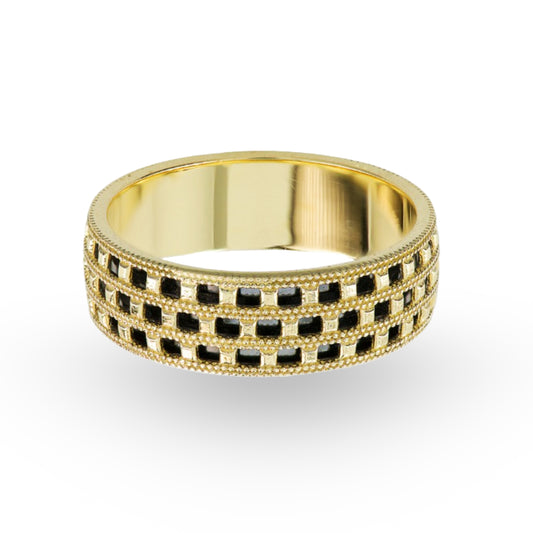 La Argolla de Matrimonio en Oro 14k de ZABULON es una obra maestra que captura la esencia de la unión y el compromiso. El diseño intrincado y la majestuosidad del oro se combinan para crear una joya que es tanto un adorno como un testamento del amor eterno.