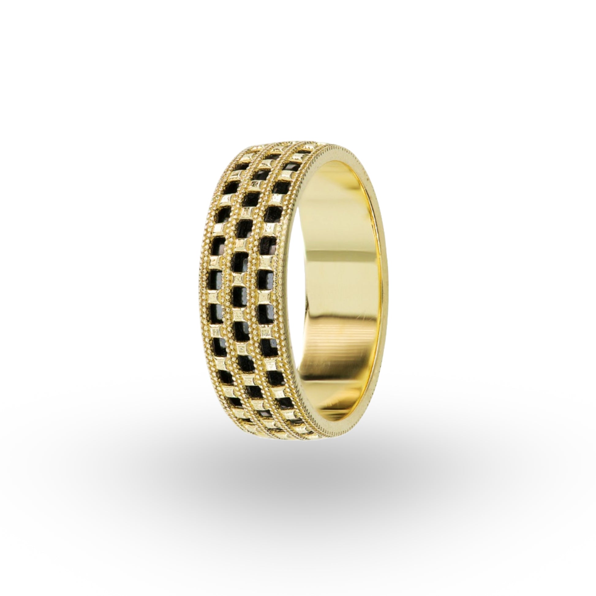 La Argolla de Matrimonio en Oro 14k de ZABULON es una obra maestra que captura la esencia de la unión y el compromiso. El diseño intrincado y la majestuosidad del oro se combinan para crear una joya que es tanto un adorno como un testamento del amor eterno.