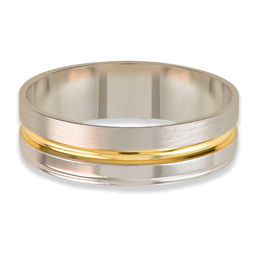 Celebre el especial compromiso del matrimonio con una argolla que muestra toda la belleza y amor de este momento. El oro y el oro blanco de 14k refleja la fuerza y la duración de su amor, creando un vínculo que durará y brillará con el tiempo. Es la historia de dos personas que deciden caminar juntas en un viaje de amor y respeto.