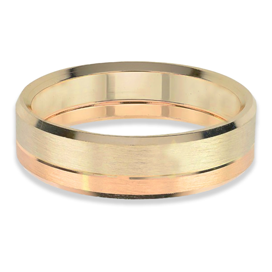 Dé un paso hacia el compromiso con la Argolla de Matrimonio Oro/Oro Rosa 14k. Esta joya destaca el inicio de una unión importante y está llena de belleza y calidad. Es una muestra sólida de amor duradero y devoción, representando un compromiso en su mejor forma.