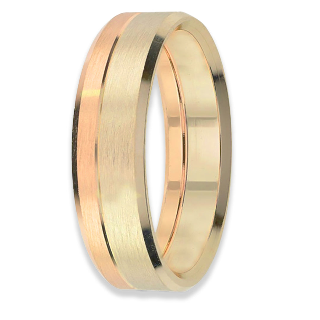Dé un paso hacia el compromiso con la Argolla de Matrimonio Oro/Oro Rosa 14k. Esta joya destaca el inicio de una unión importante y está llena de belleza y calidad. Es una muestra sólida de amor duradero y devoción, representando un compromiso en su mejor forma.