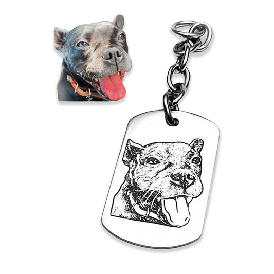 Conmemore el lazo irrompible con su fiel mascota a través del Llavero de Plata 925 con Imagen Personalizada de Mascota Grabado Láser. Un grabado láser meticuloso plasma a la perfección la figura de su mascota en este distinguido accesorio de plata 925, permitiendo que siempre lleve consigo esa conexión especial.