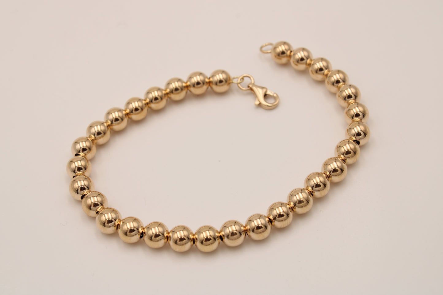 Pulsera de Esferas en Oro 14K - (19cm)