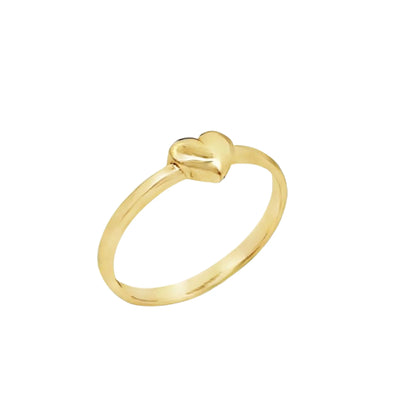 Anillo de corazón de oro 14K