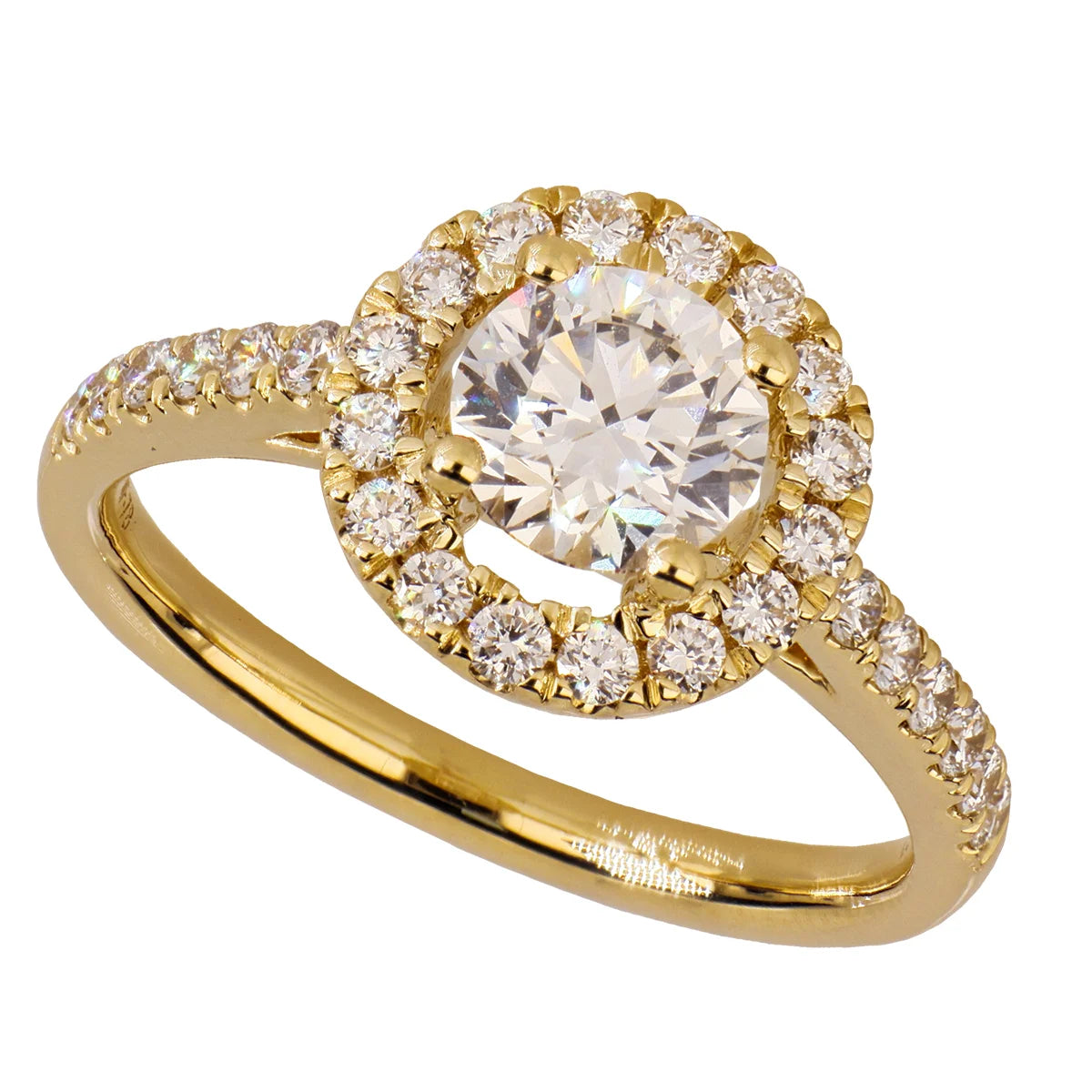 14k Gold Engagement Ring with Lab-Grown Diamonds