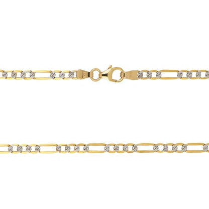 Cadena de oro 3×1 diamantada | Oro 14k